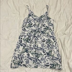 Fate White and Blue Floral Camisole Dress